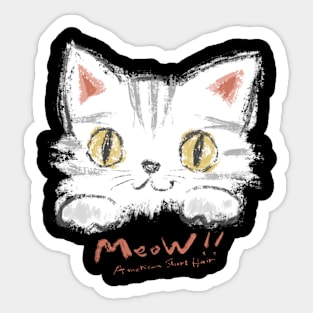 American Shorthair Rough Sketch Sticker